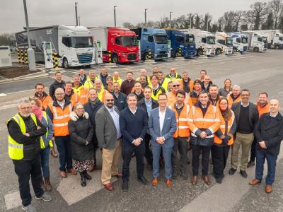 Electric Freightway Baldock charging site opening