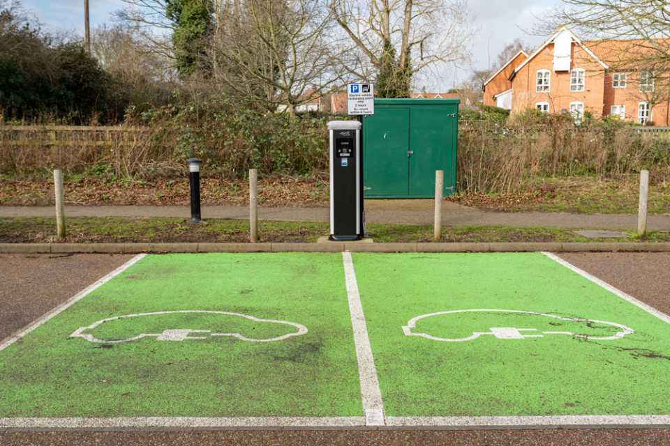 Electric vehicle charging bays