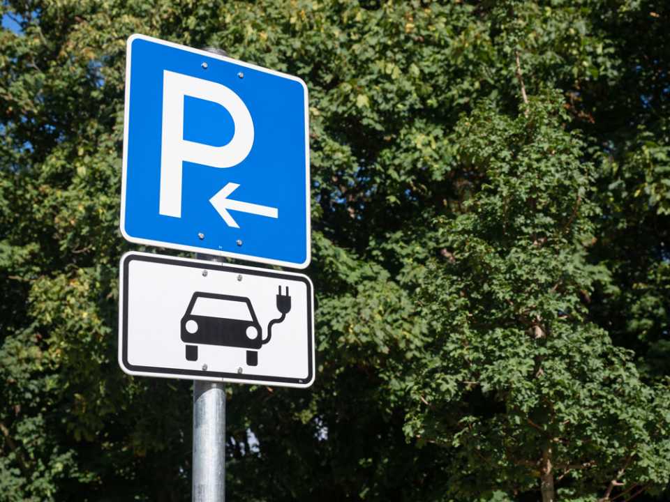 EV charging sign