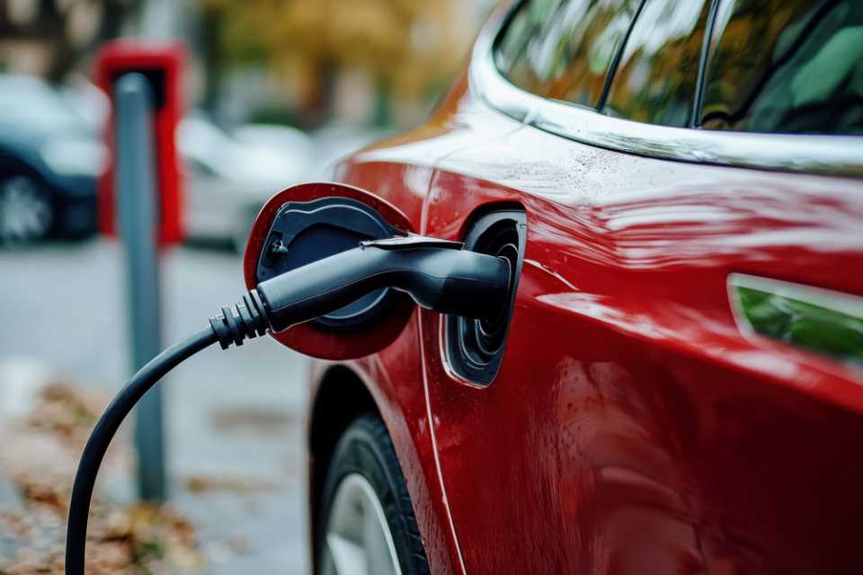 Red EV uses public chargepoint.