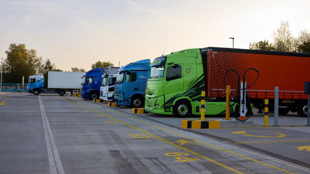 Truck charging hub