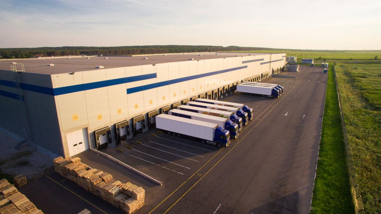 Trucks at depot