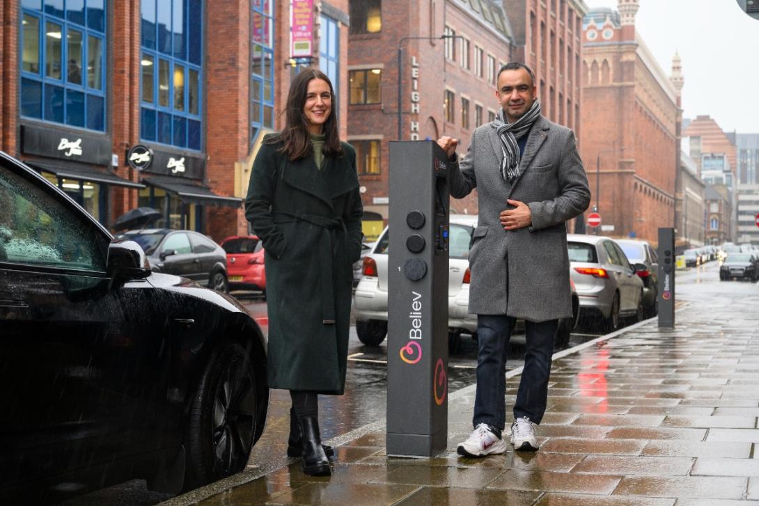 Lucy Day, Senior Account Manager at Believ, and Councillor Mohammed Rafique, Leeds