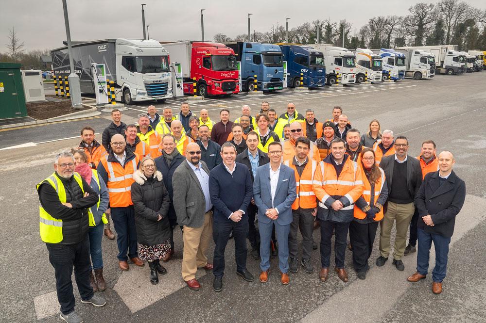 Electric Freightway Baldock charging site opening