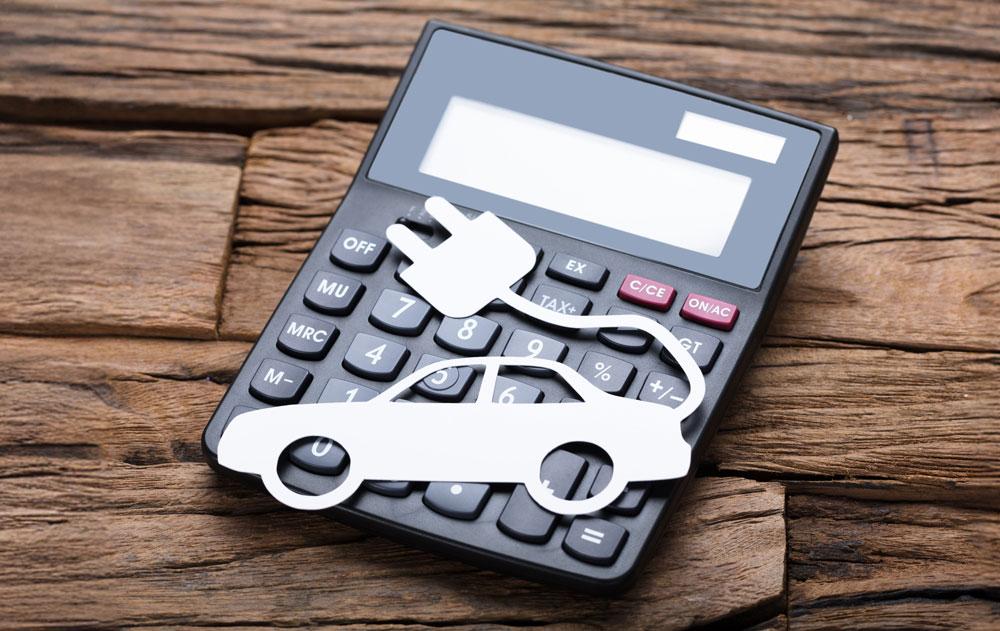 Car on calculator