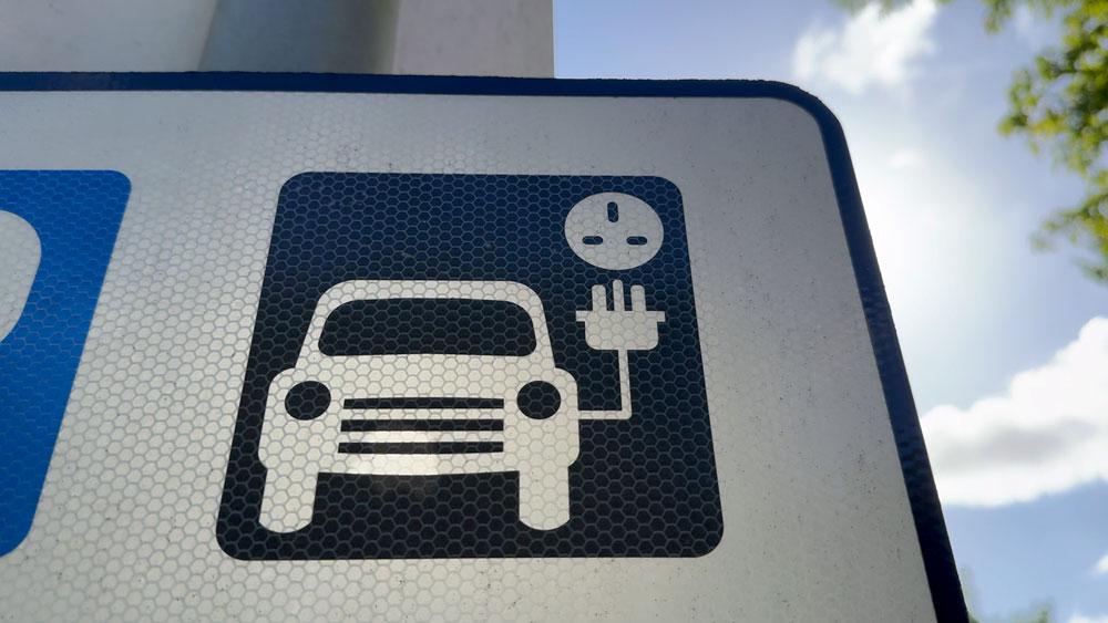 EV charging sign
