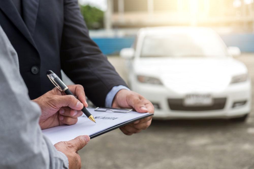 Car and clipboard