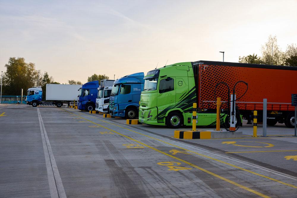 Truck charging hub